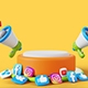 3d-render-marketing-podium-background yellow