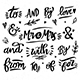 hand drawn wedding catchword collection